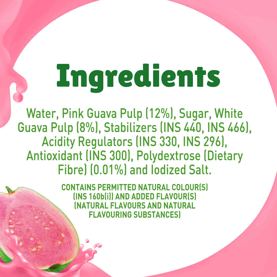 B Natural Guava Juice, Vitamin C & E