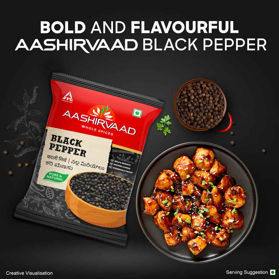Aashirvaad Black Pepper |  Whole | Peppercorns
