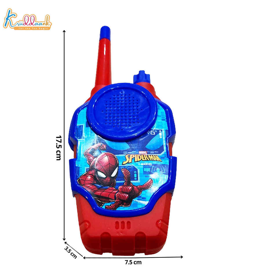 Kriiddaank Spiderman Walkie Talkie for Kids 100ft Range 2 Pack Battery Operated Communication Toy