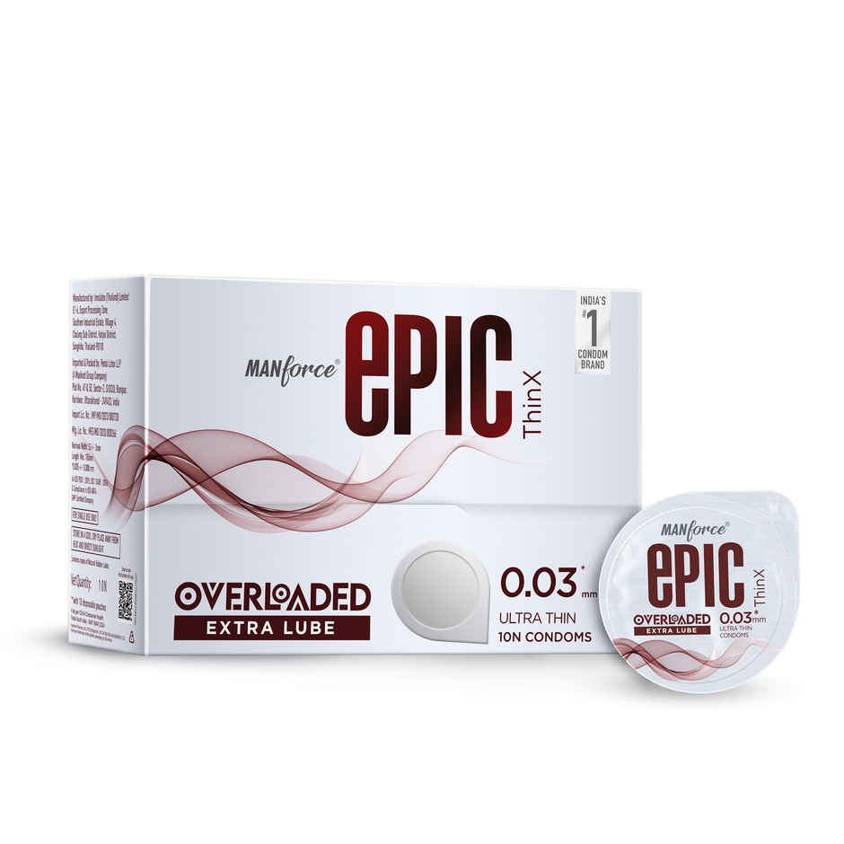Manforce Epic Thin-X Overloaded Ultra-Thin Extra Lube Condom