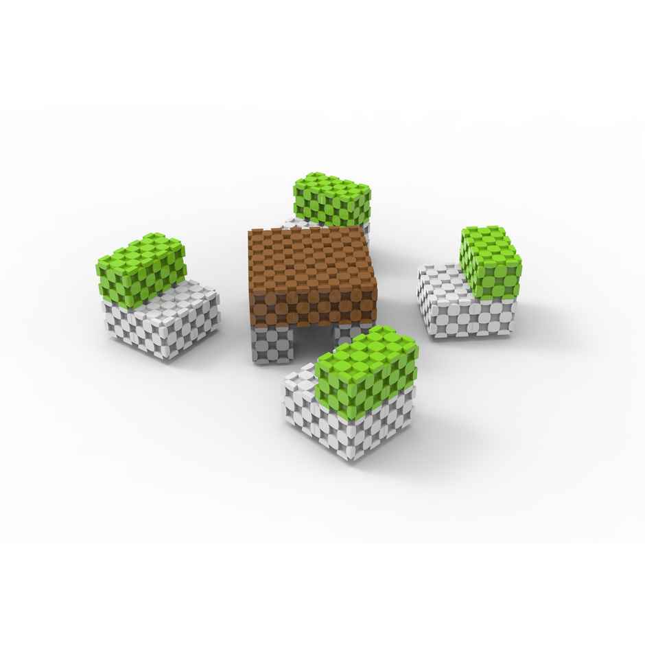 Sakara 37Pcs Cubes Furnmodel With Cubes | Toys For Kids 4 To 15Years Old | Multicolor