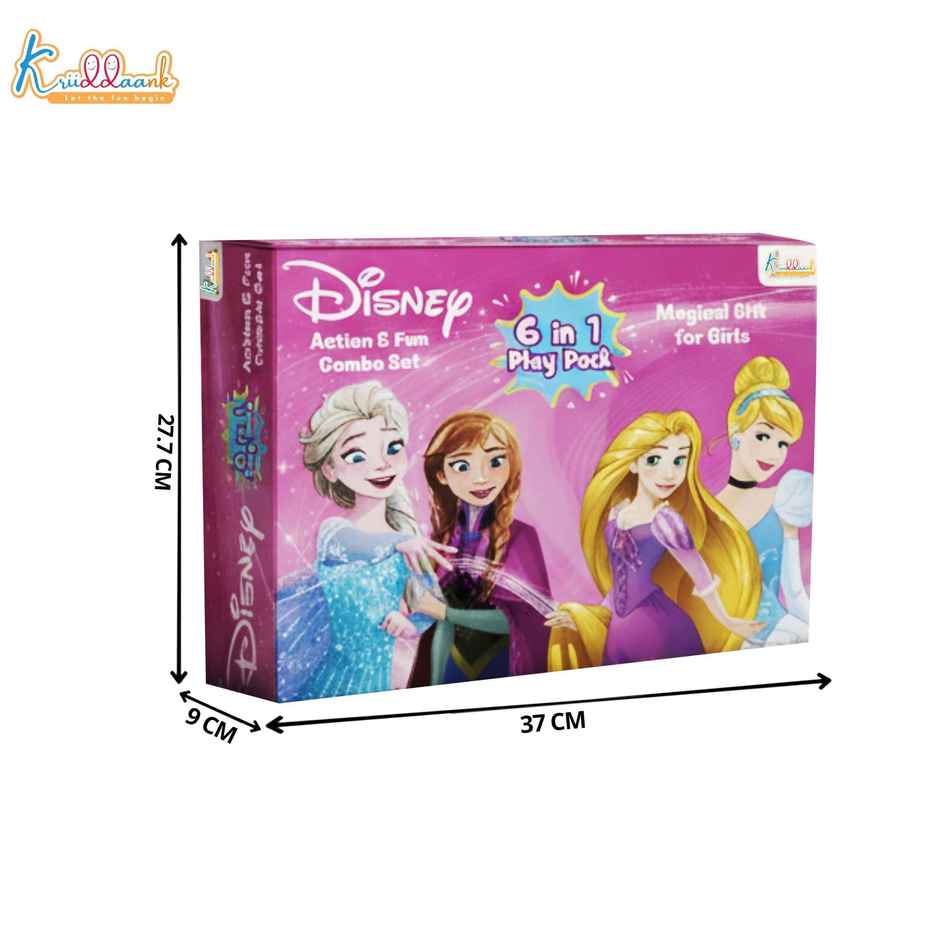 Kriiddaank Disney 6 In 1 Gift Pack for Girls Assorted Play Set Birthday Return Combo for 3 Years