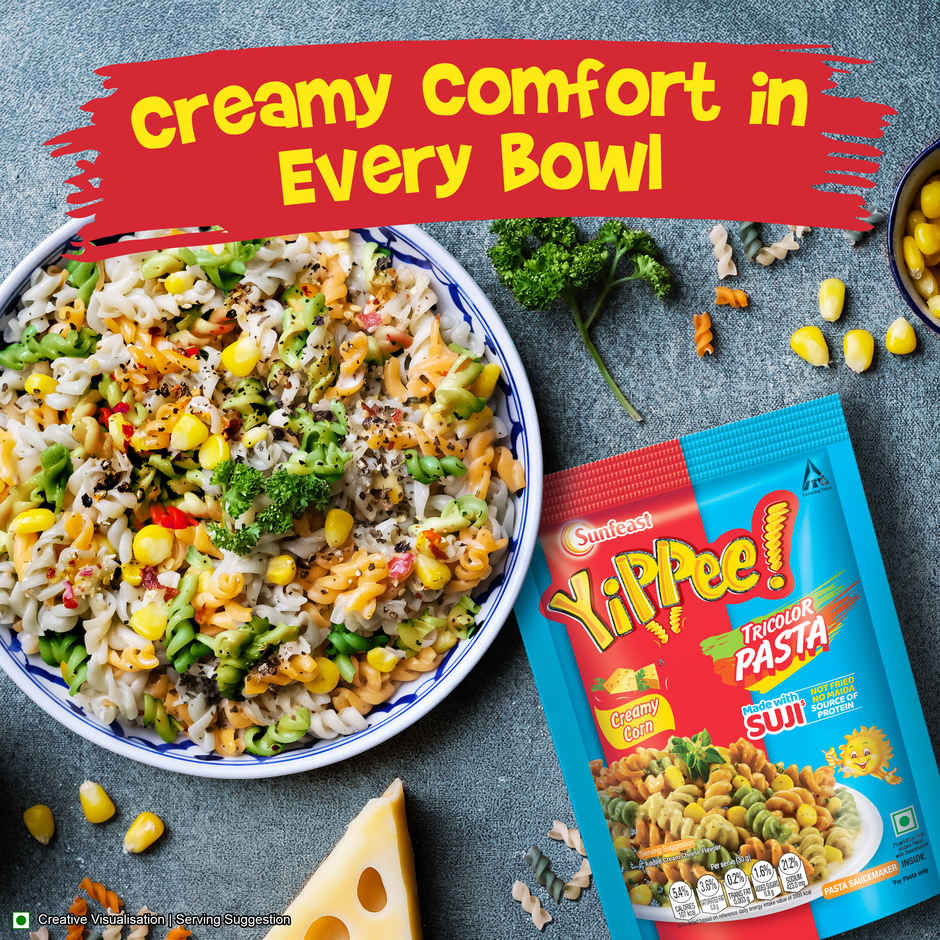Sunfeast YiPPee! Tricolor Creamy Corn Instant Pasta