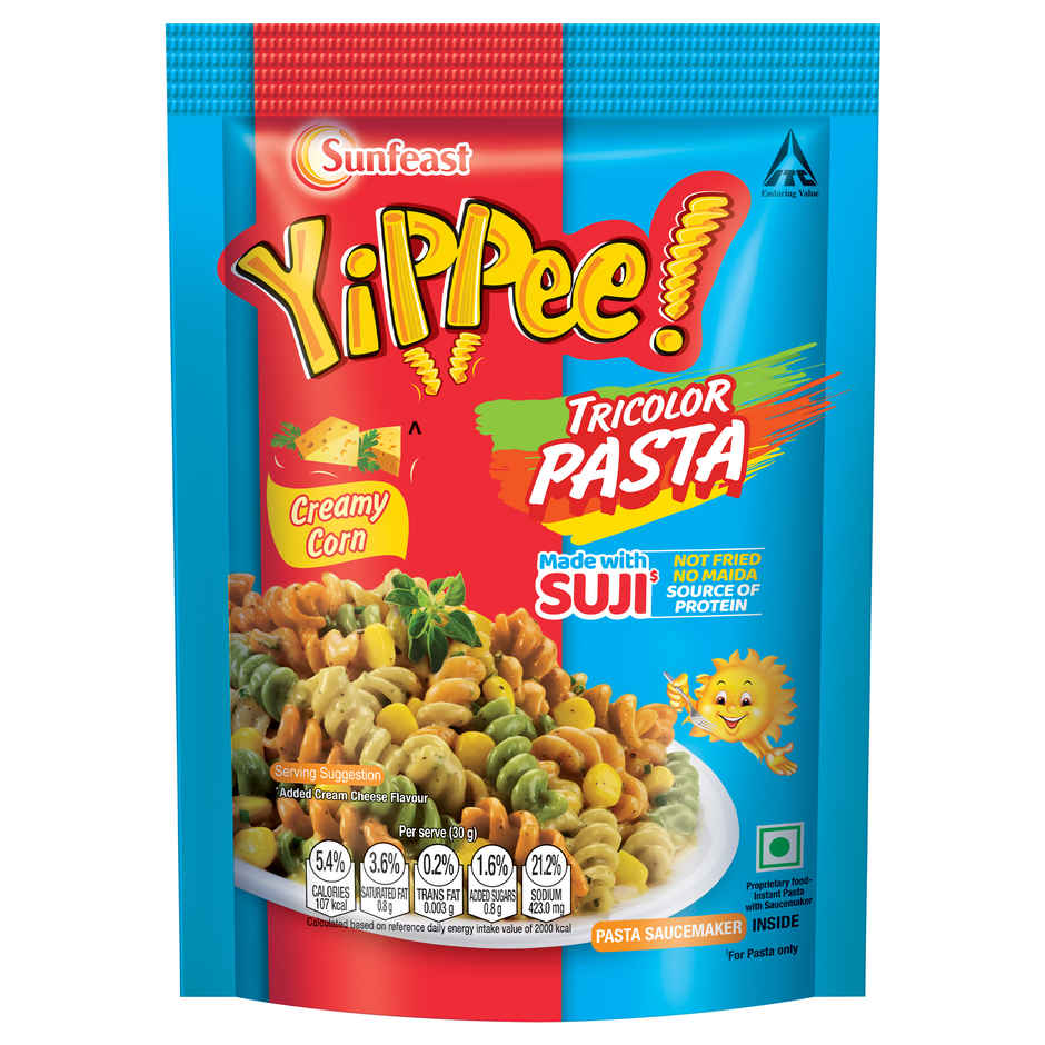 Sunfeast Yippee Tricolor Pasta Seasoning & Creamy Corn Combo