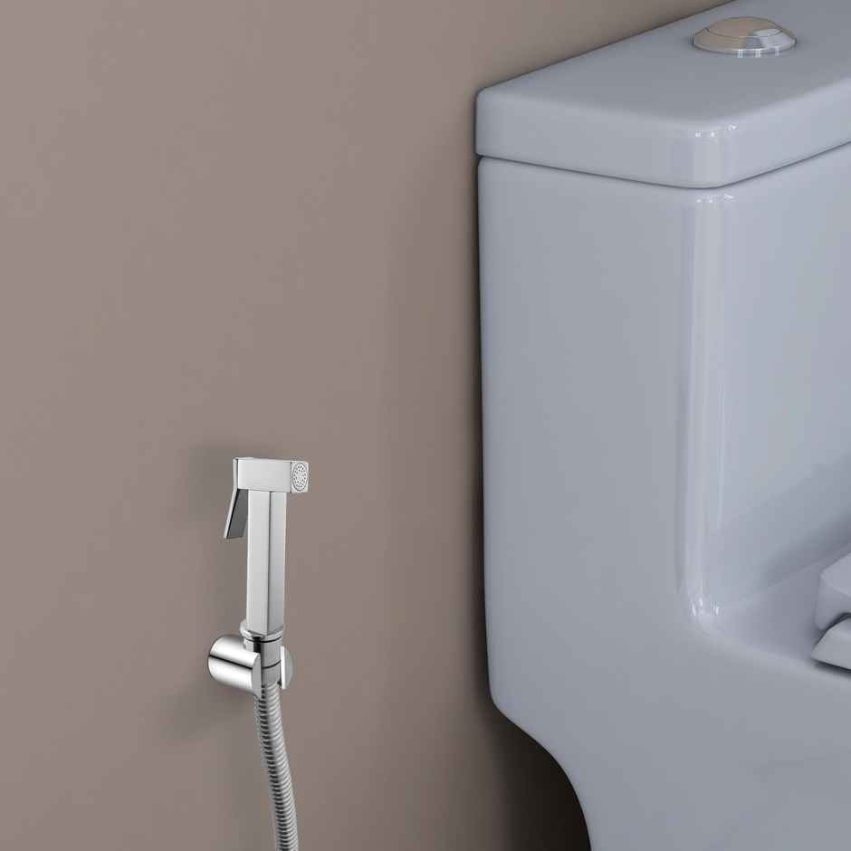 Plantex Square Shape Health Faucet Set | Brass | Chrome