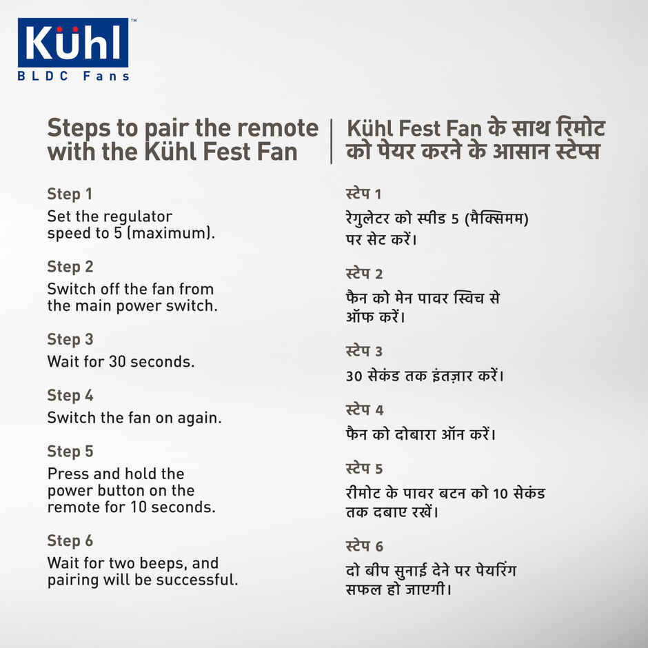 KUHL Fest B1 1200MM Power Saving BLDC Ceiling Fan | 28W | Saves Upto 65% Electricity | Black