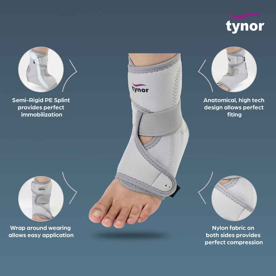 Tynor Ankle Support - Neo | Grey - Universal Size