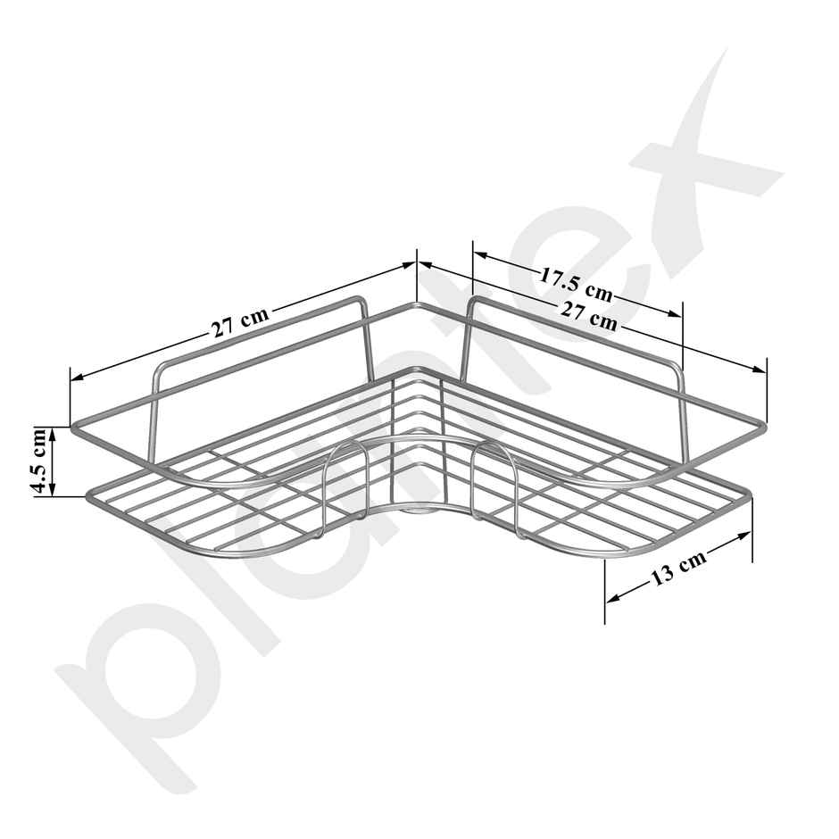 Plantex Bathroom Corner Rack | Stainless Steel | Chrome