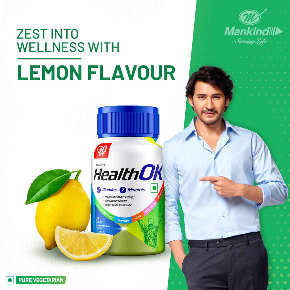 HealthOK Men Multivitamins With Natural Ginseng and Taurine