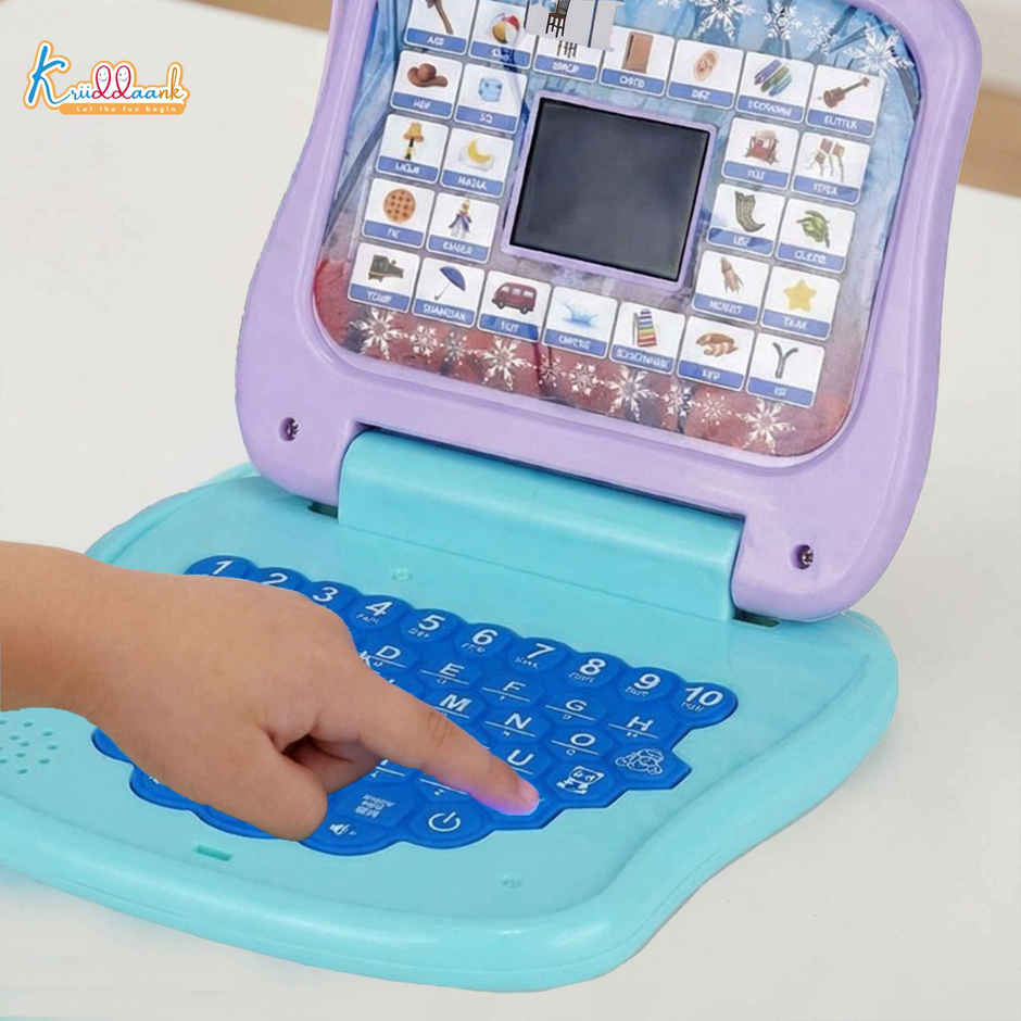 Kriiddaank Frozen Educational Laptop for Kids, Alphabet, Maths & Music Learning Toy