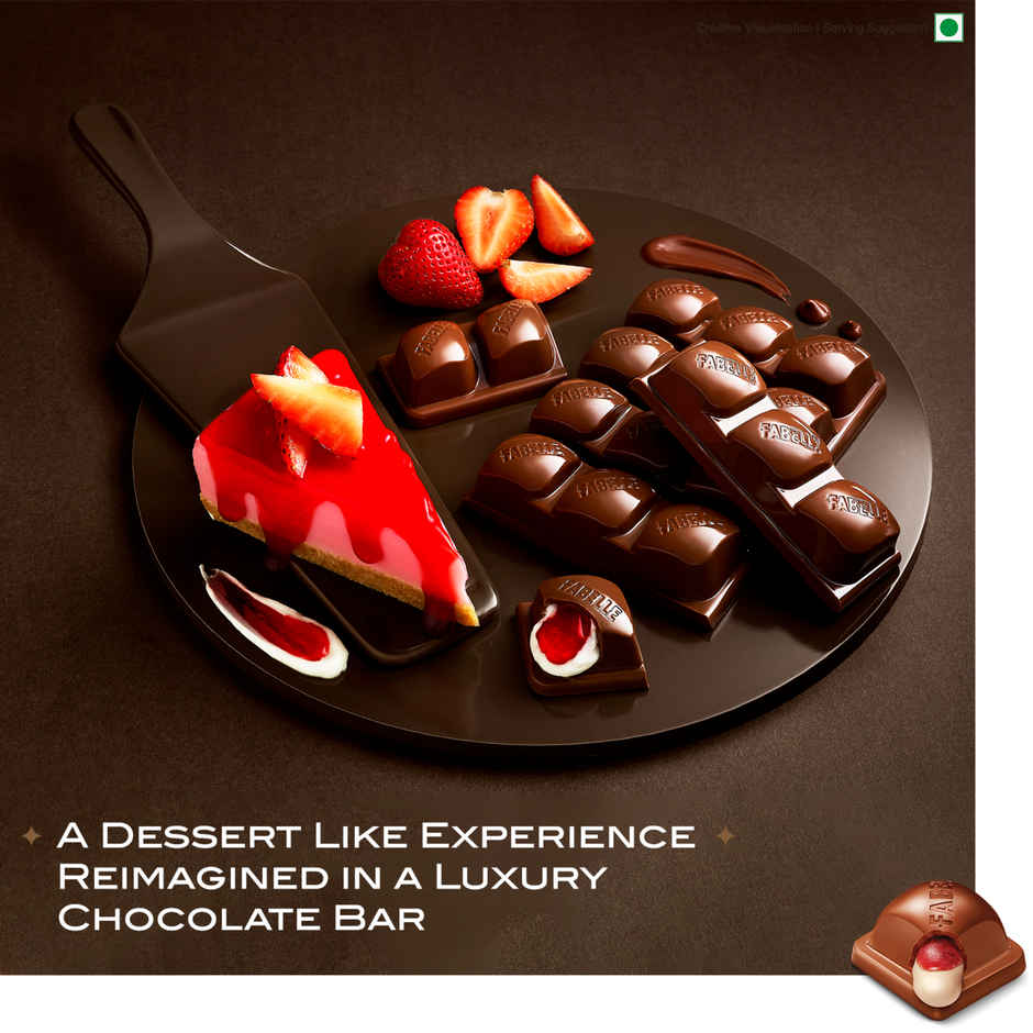 Fabelle Luxury Chocolates Strawberry Cheesecake Handcrafted Bar