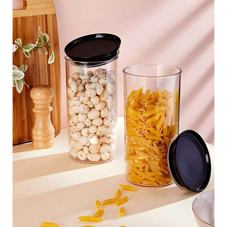 Youbee 1400 ml Multipurpose Plastic Storage Jar And Kitchen Storage Container Set Of 2