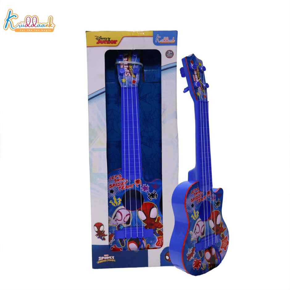Kriiddaank Spiderman My First Guitar, 4 Strings - 19 Inch ; 48 cm, Perfect for Beginers