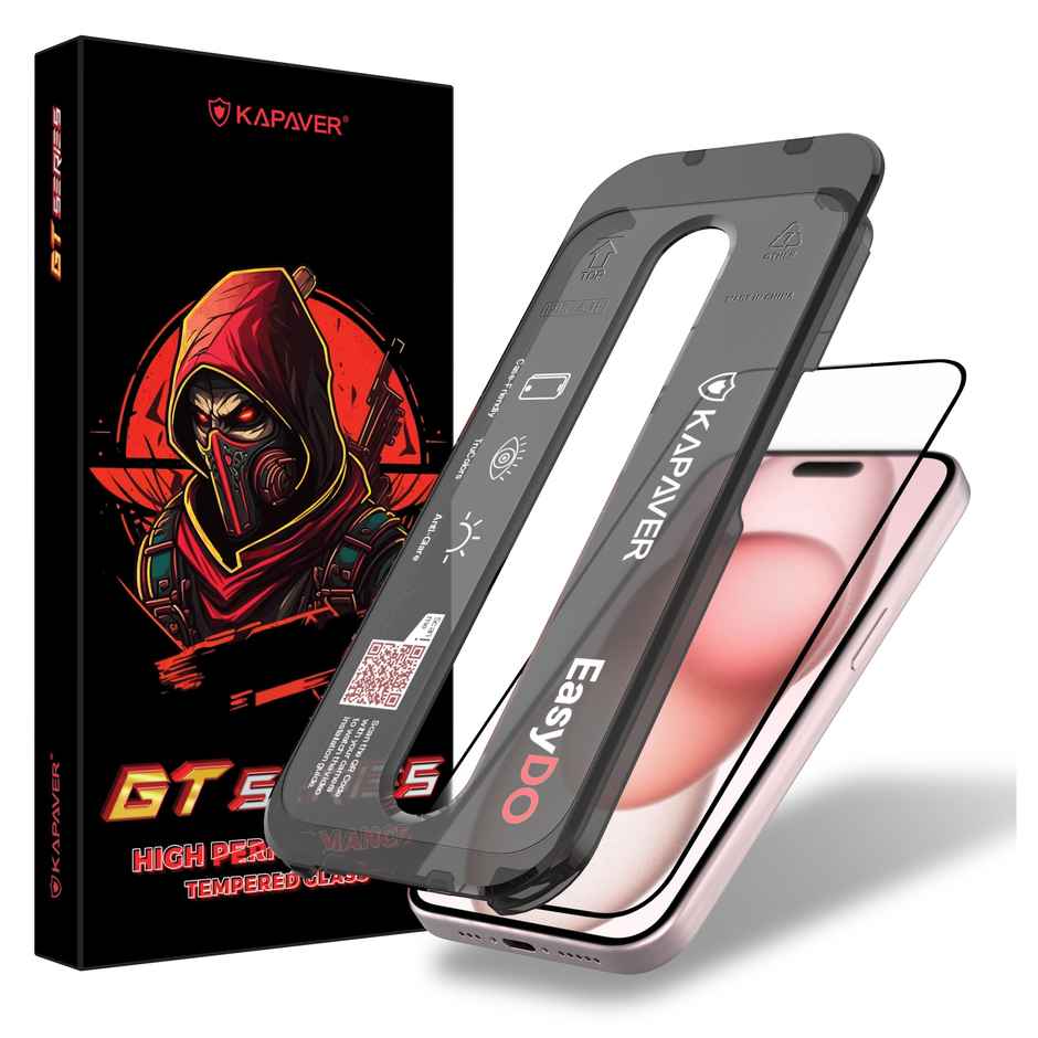 Iphone 15 Easy Do Tempered Glass Screen Protector Guard | Gt Series | Matte- 1 Pack