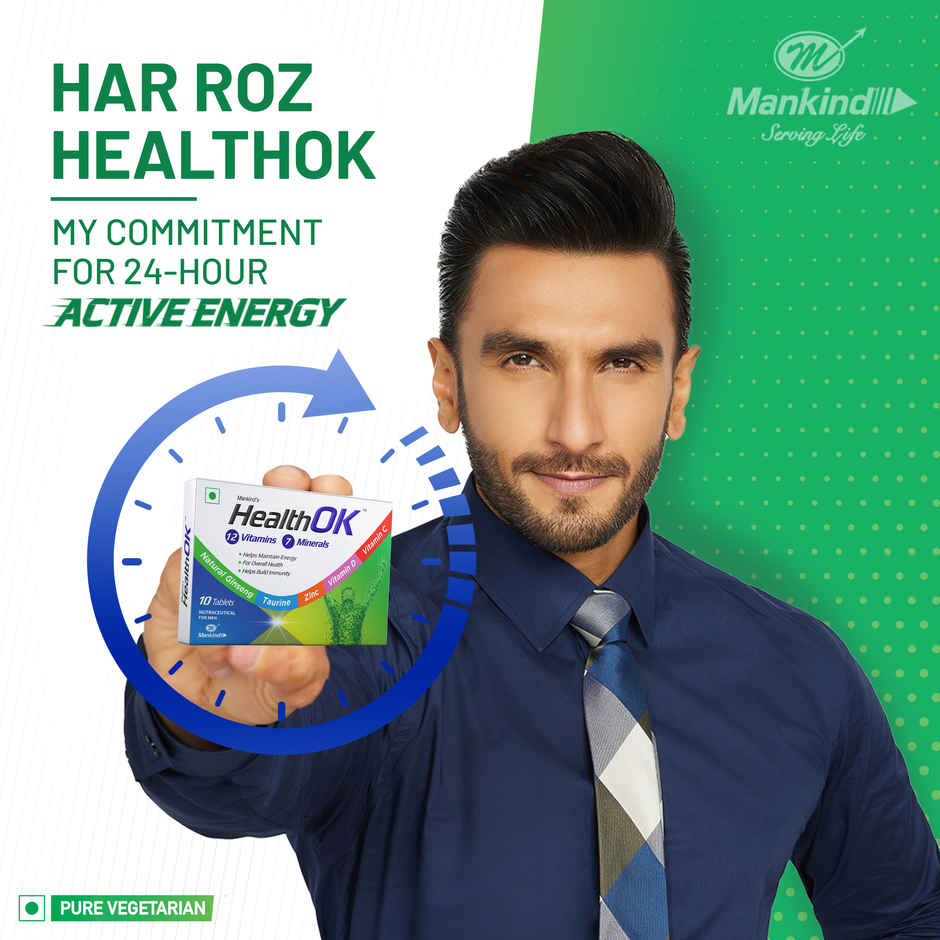 Health-ok Multivitamin vegetarian tablet for men 10 pcs