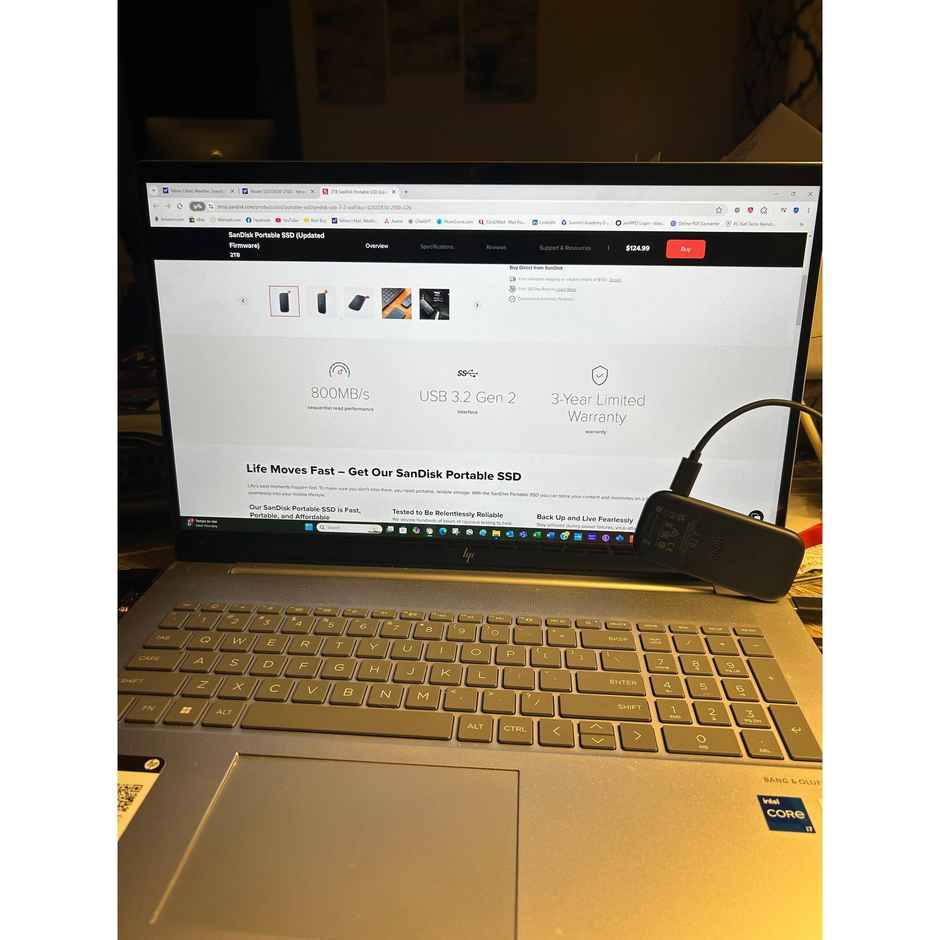 Sandisk Portable Ssd 2Tb- Up To 800Mb/S Read Speed