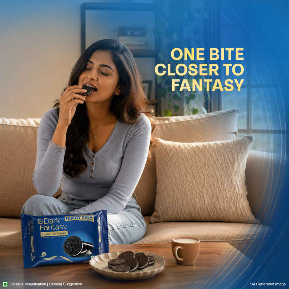 Sunfeast Dark Fantasy Vanilla Sandwich Creme Biscuits