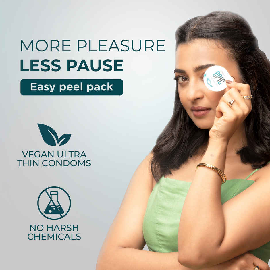 Manforce Epic Thinx Ultra Thin Condoms (10pc) & Manforce Epic Lube - Aloe-Vera & Litchi (60ml) Combo 