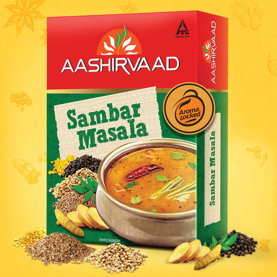 Aashirvaad Sambar Masala | Blended Spice for Authentic Taste and Colour