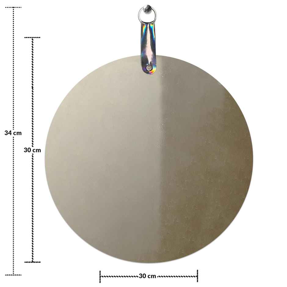 Art Street Frameless Round Glass Wall Mirror | Self Adhesive Bathroom Bedroom Mirror
