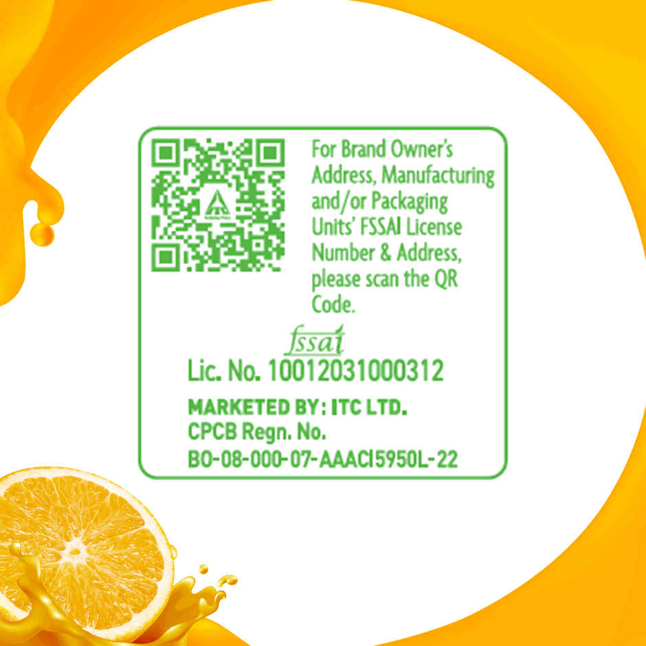 B Natural Orange Juice, Enriched with Vitamin C & E