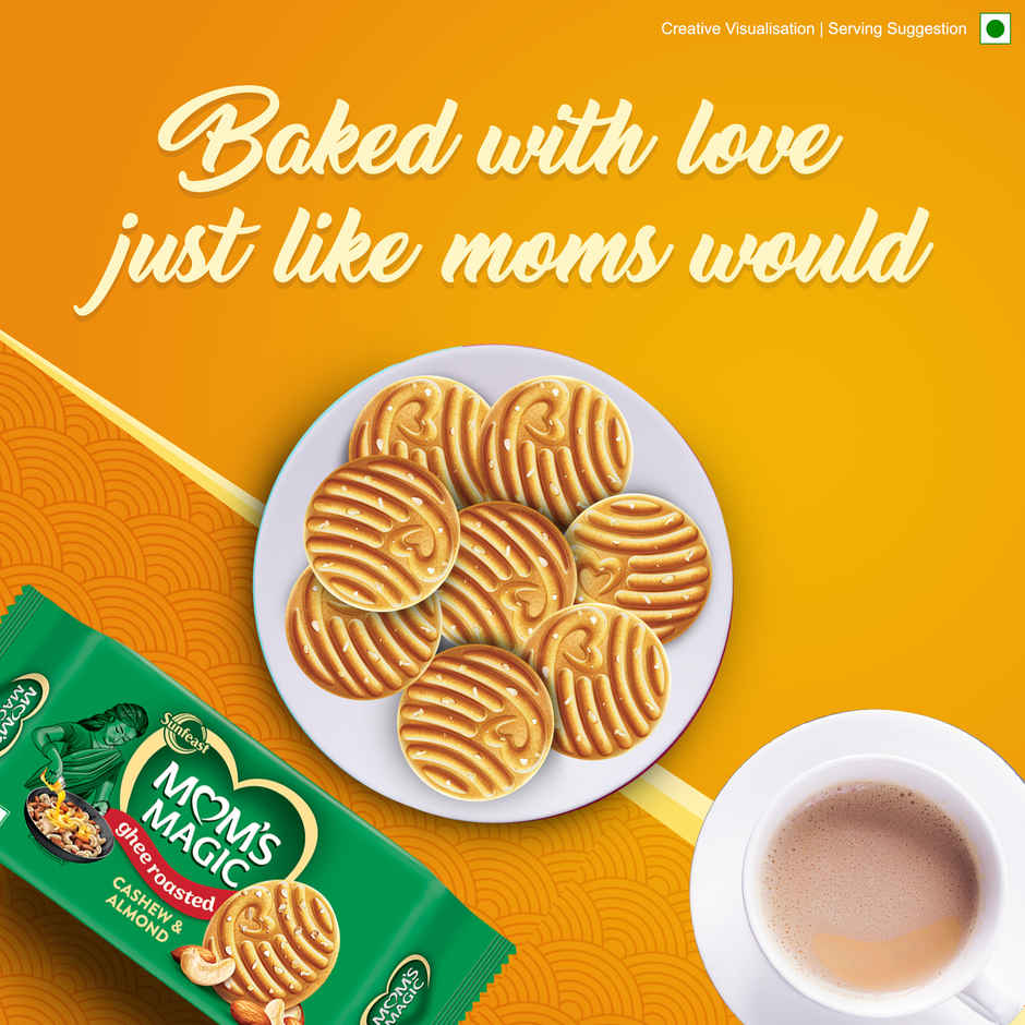 Sunfeast Mom's Magic Rich Cashew Almond Dry Fruit Biscuits | Trans Fat-free Combo 