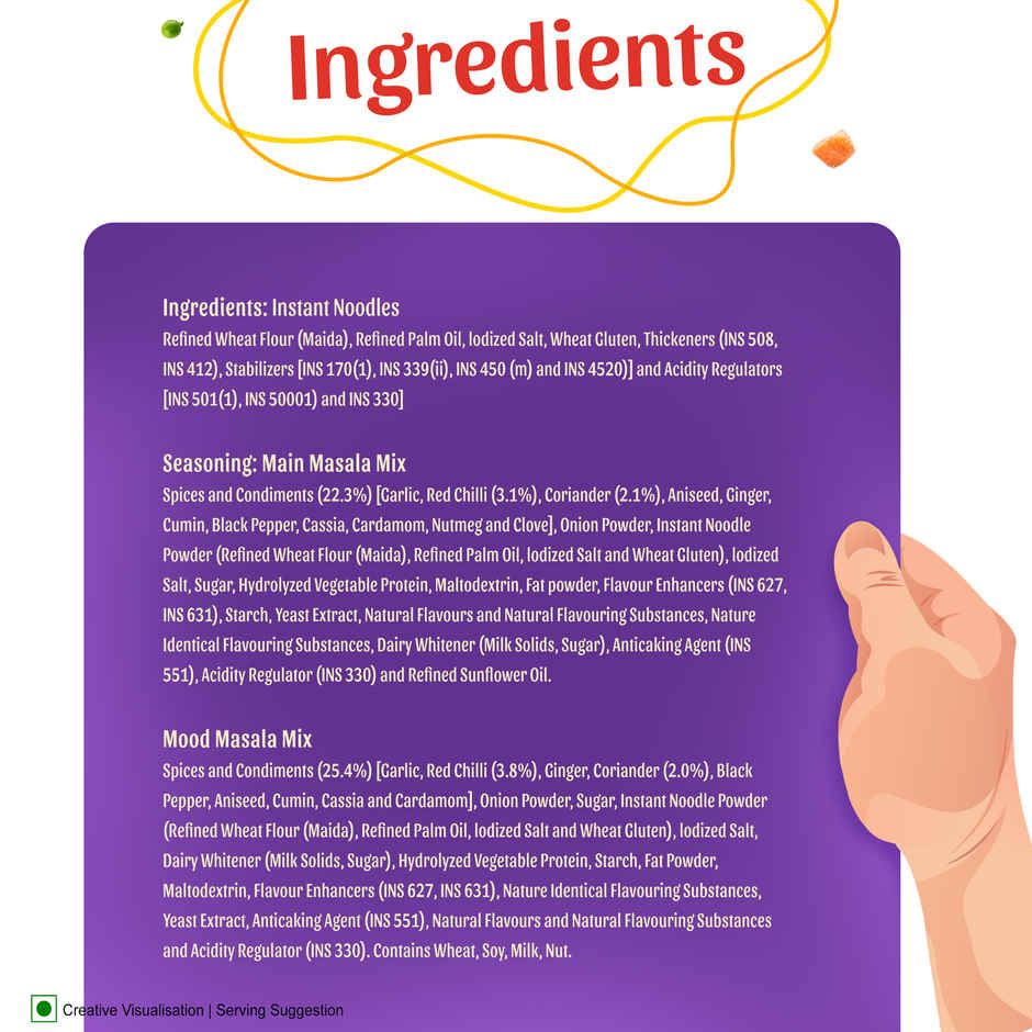 Yippee Mood Masala Noodles| 4 in 1| Combo