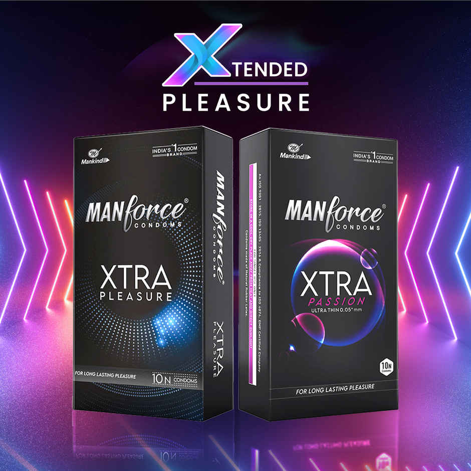 Manforce King Thin | Ultra Thin Condom For Natural Feel (1pc) & Manforce Xtra Passion Climax Delay Ultra Thin Condom (1pc) Combo