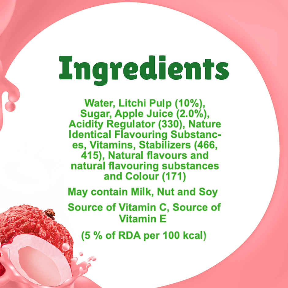 B Natural Litchi Juice, Vitamin C & E | Combo