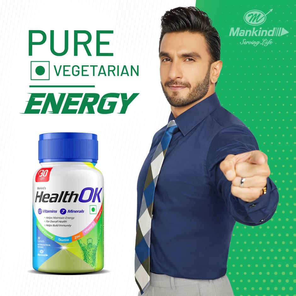 HealthOK Men Multivitamins With Natural Ginseng and Taurine