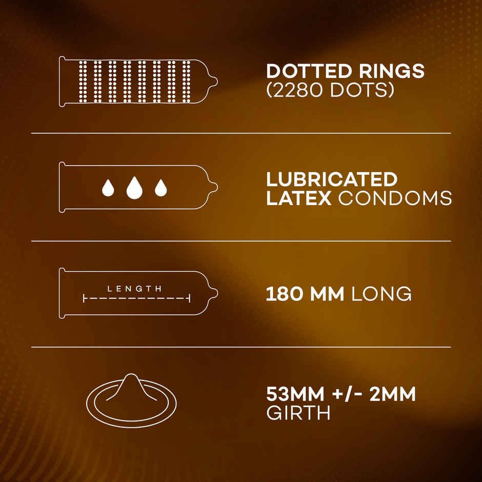 Manforce Cocktail Condoms with Dotted-Rings Hazelnut & Chocolate Flavoured