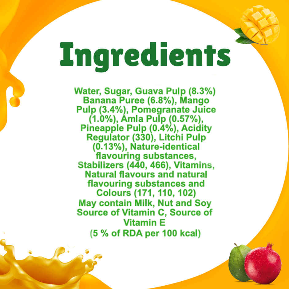 B Natural Mixed Fruit Juice, Rich in Vitamin C & E | Combo