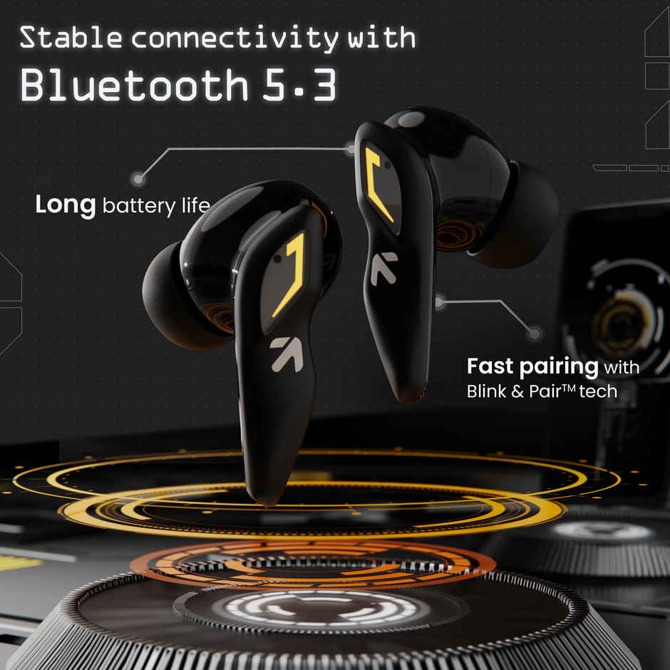 GOBOULT Astra with Quad Mic ENC, 48Hrs Battery, |Smoky Metal, True Wireless