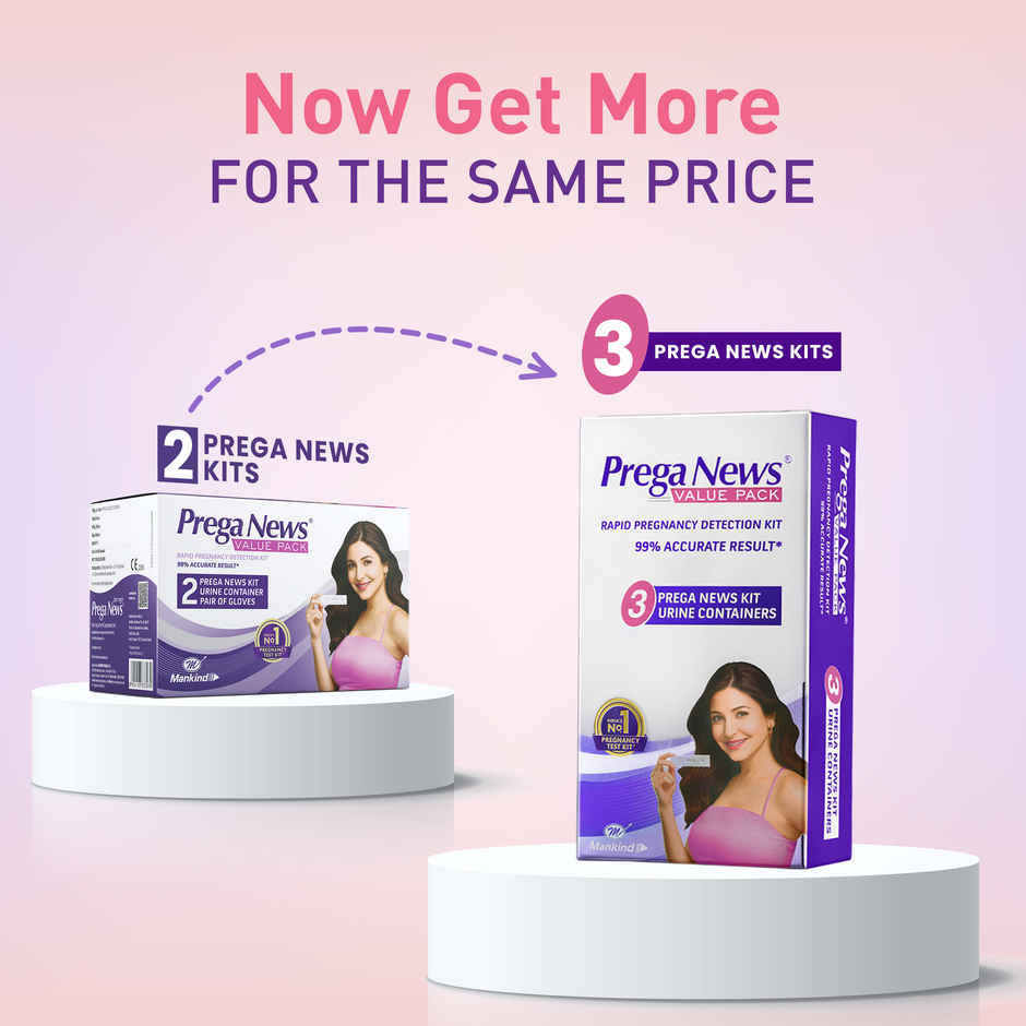Prega News Value Pack One Step Urine Hcg Pregnancy Test Kit Device