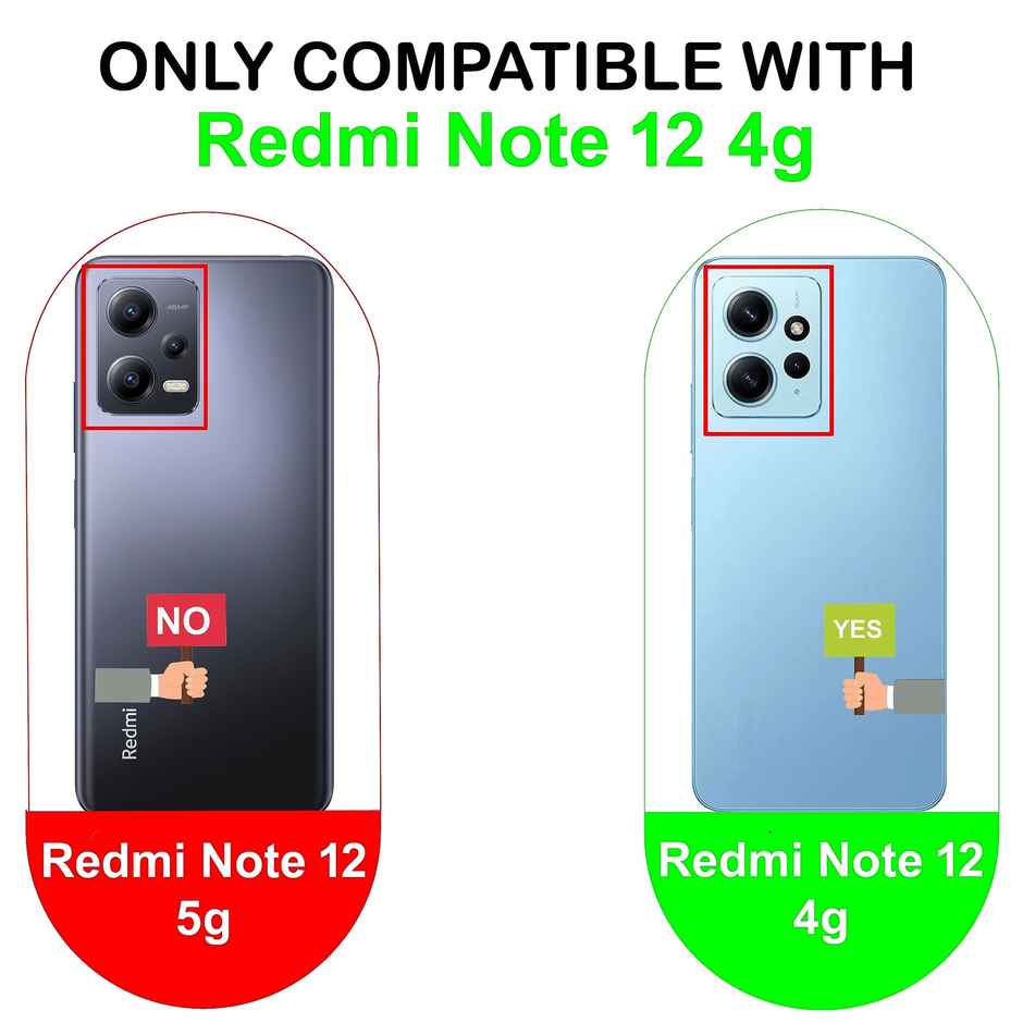 Artistque Case for Redmi Note 12 4g Back Cover - Plain Liquid Silicone Cover