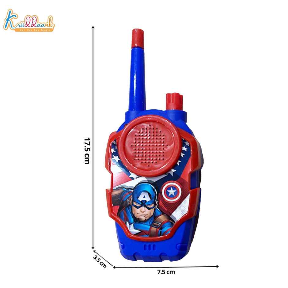 Kriiddaank Avengers Walkie Talkie for Kids 100 ft Range 2 Pack Battery Operated Communication Toy
