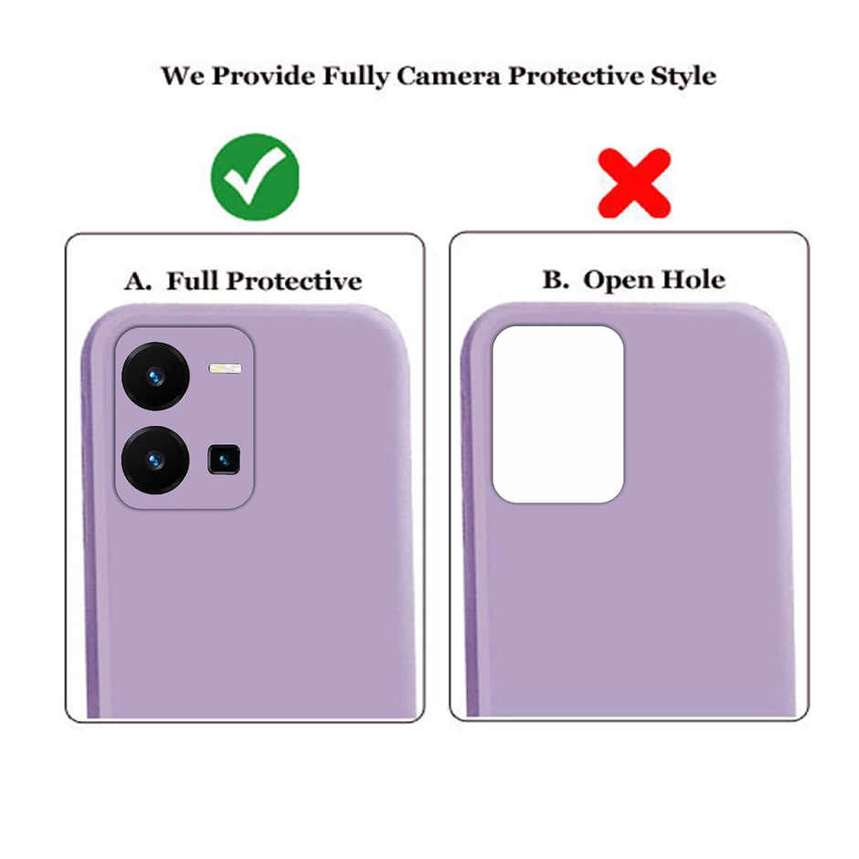 Artistque Case For Vivo Y35 Back Cover - Plain Liquid Silicone Cover