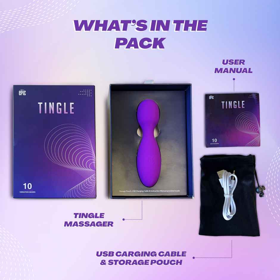 Manforce Epic Tingle Mini Pocket Massager | 10 Vibration Modes