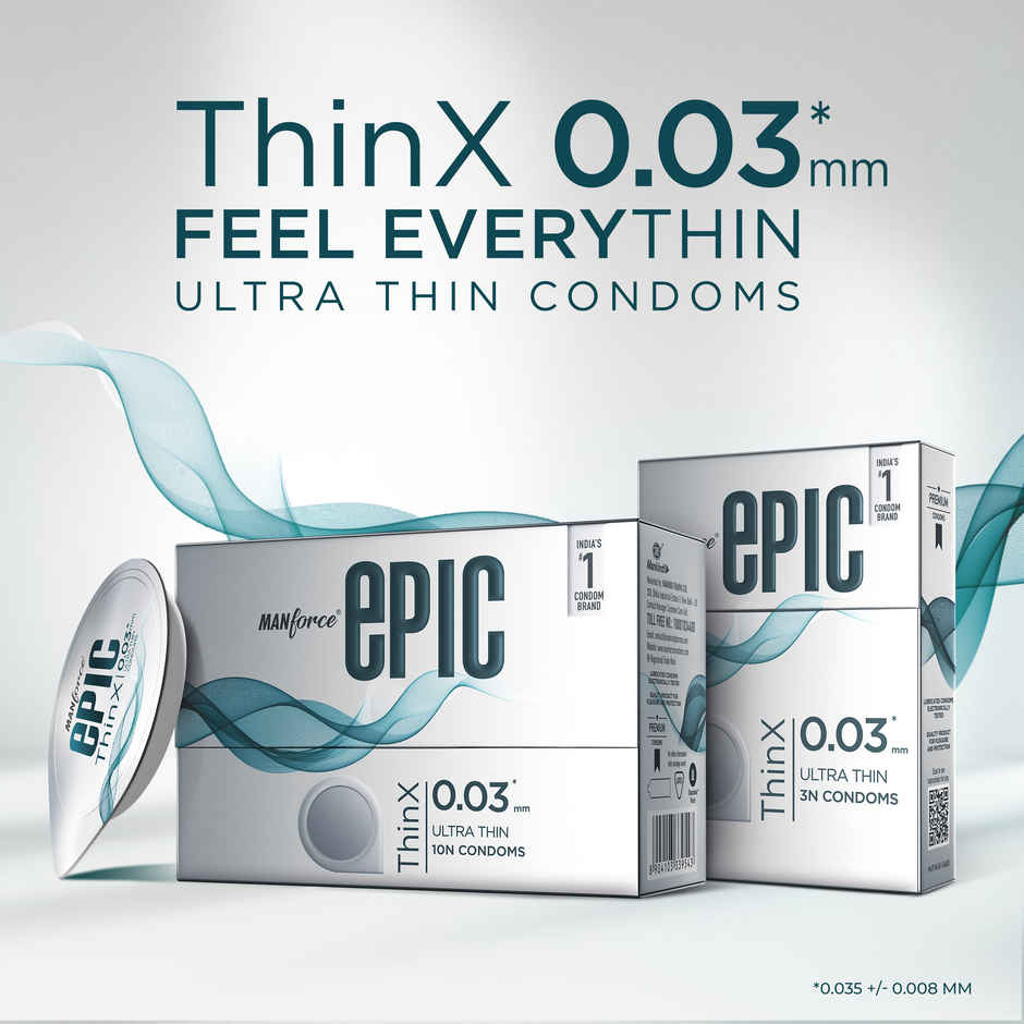 Manforce Epic Thinx Ultra Thin Condoms | Lightweight & Comfortable