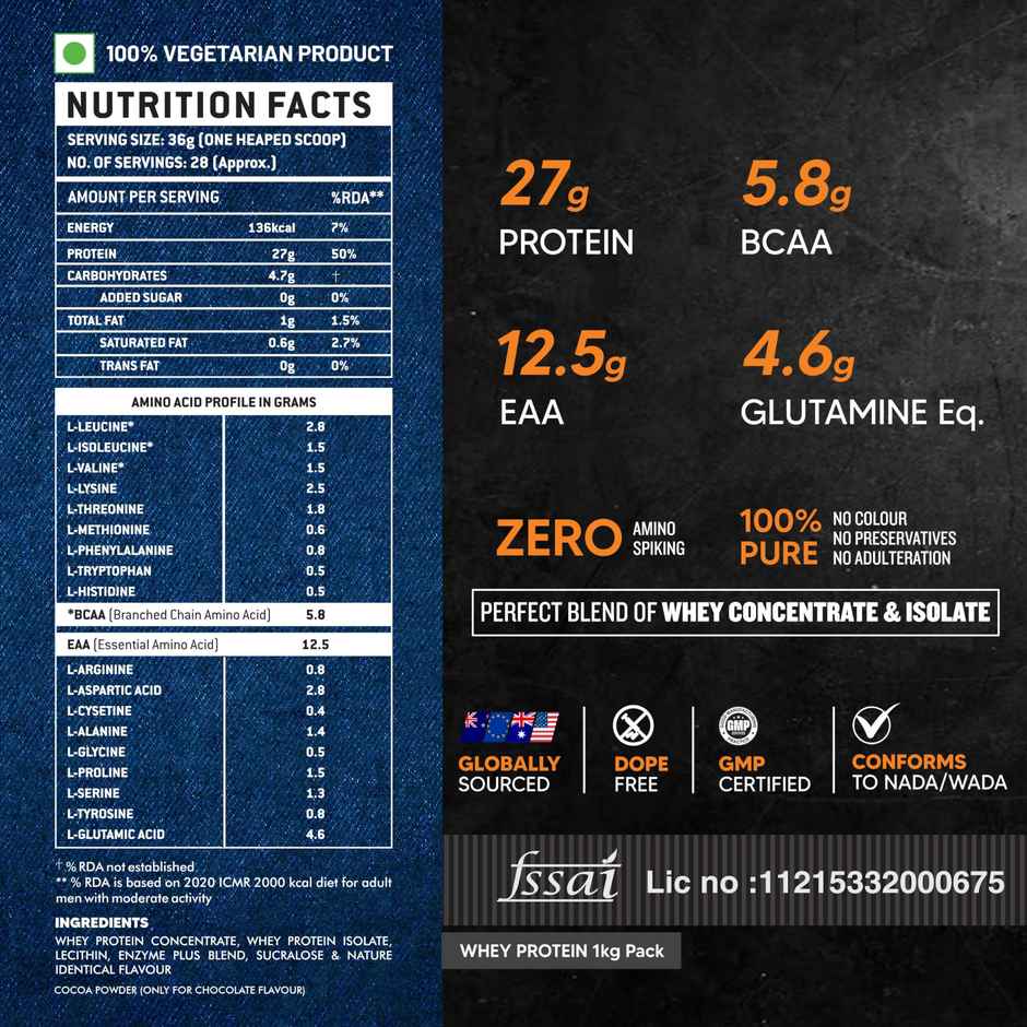 AS-IT-IS ATOM Whey Protein with Digestive Enzymes | French Vanilla | 27g protein