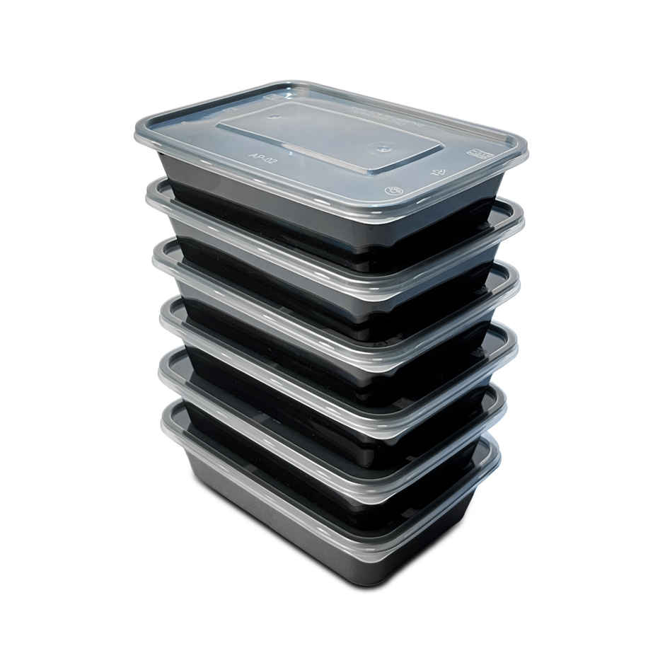 CREW4 Polypropylene Reusable Meal Prep Container | Boxes with Lid Food Storage - 500 ml