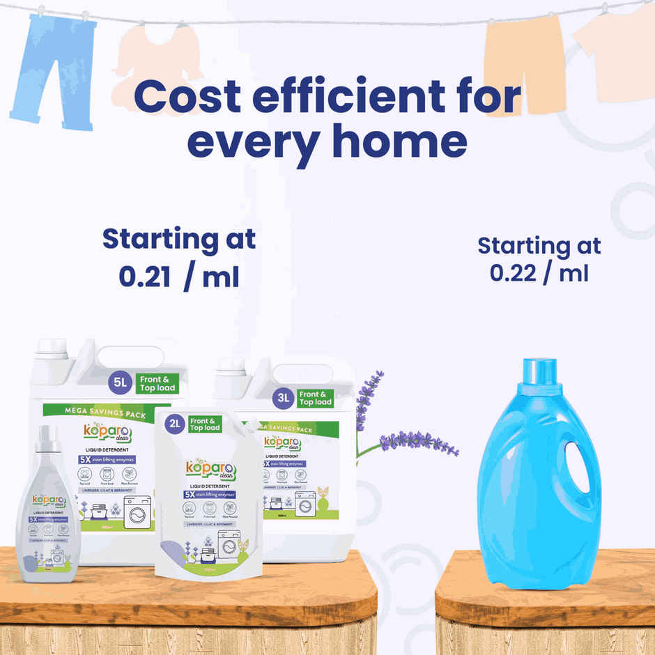 Koparo Clean Lavender & Lilac Front & Top Load Natural Detergent Liquid Refill