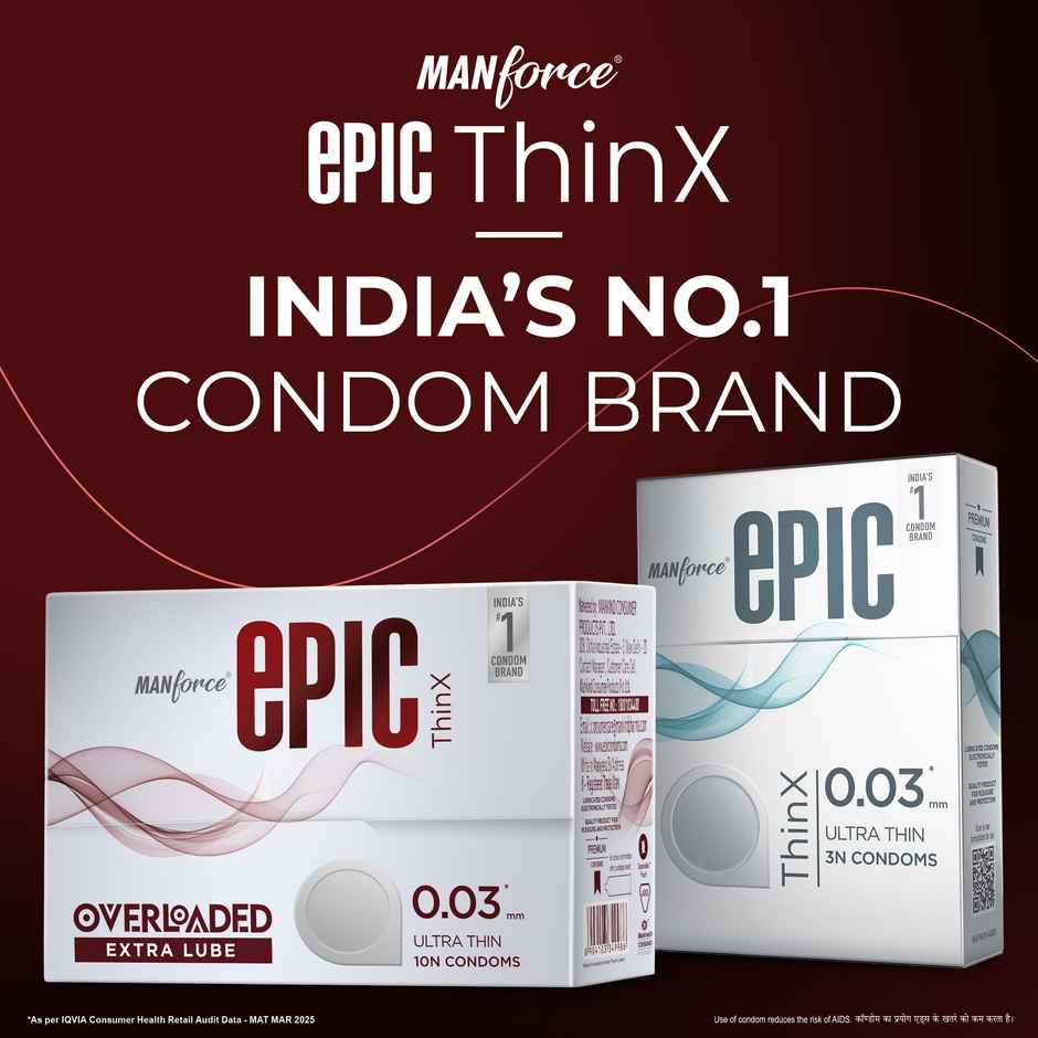 Manforce Epic Thin-X Overloaded Ultra-Thin Extra Lube Condom