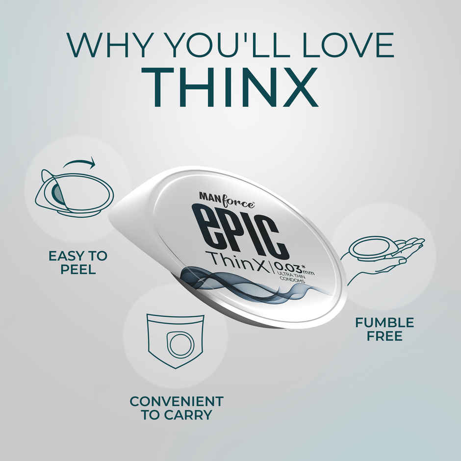 Manforce Epic Thinx Ultra Thin Condoms | Lightweight & Comfortable