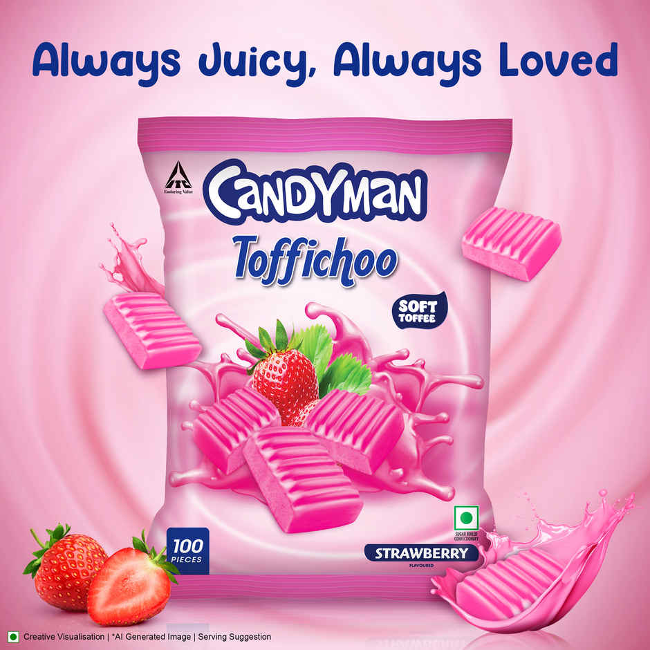 Candyman Toffichoo Juicy Strawberry Toffee
