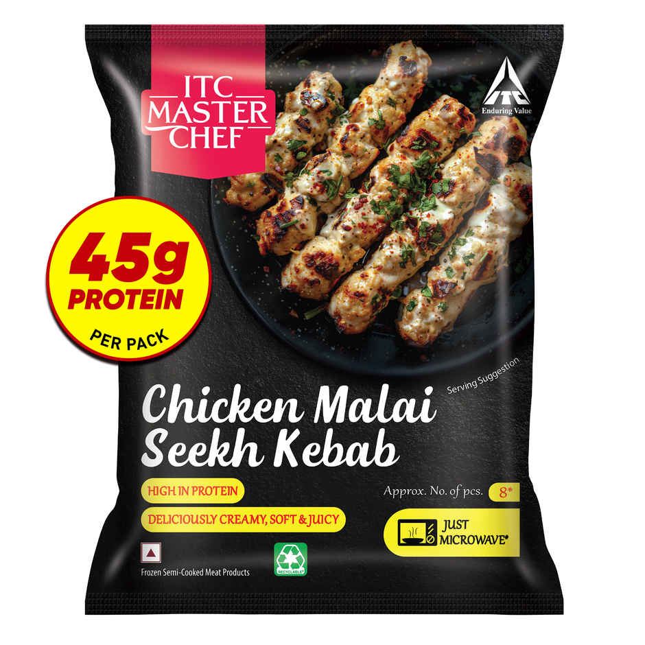 ITC Master Chef Chicken Malai Seekh Kebab | High in Protein | No Added preservatives
