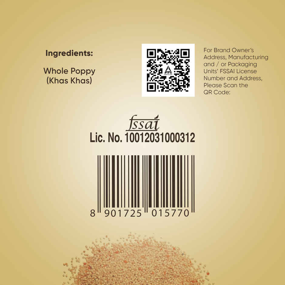 Aashirvaad Poppy Seeds/Khuskhus | Whole