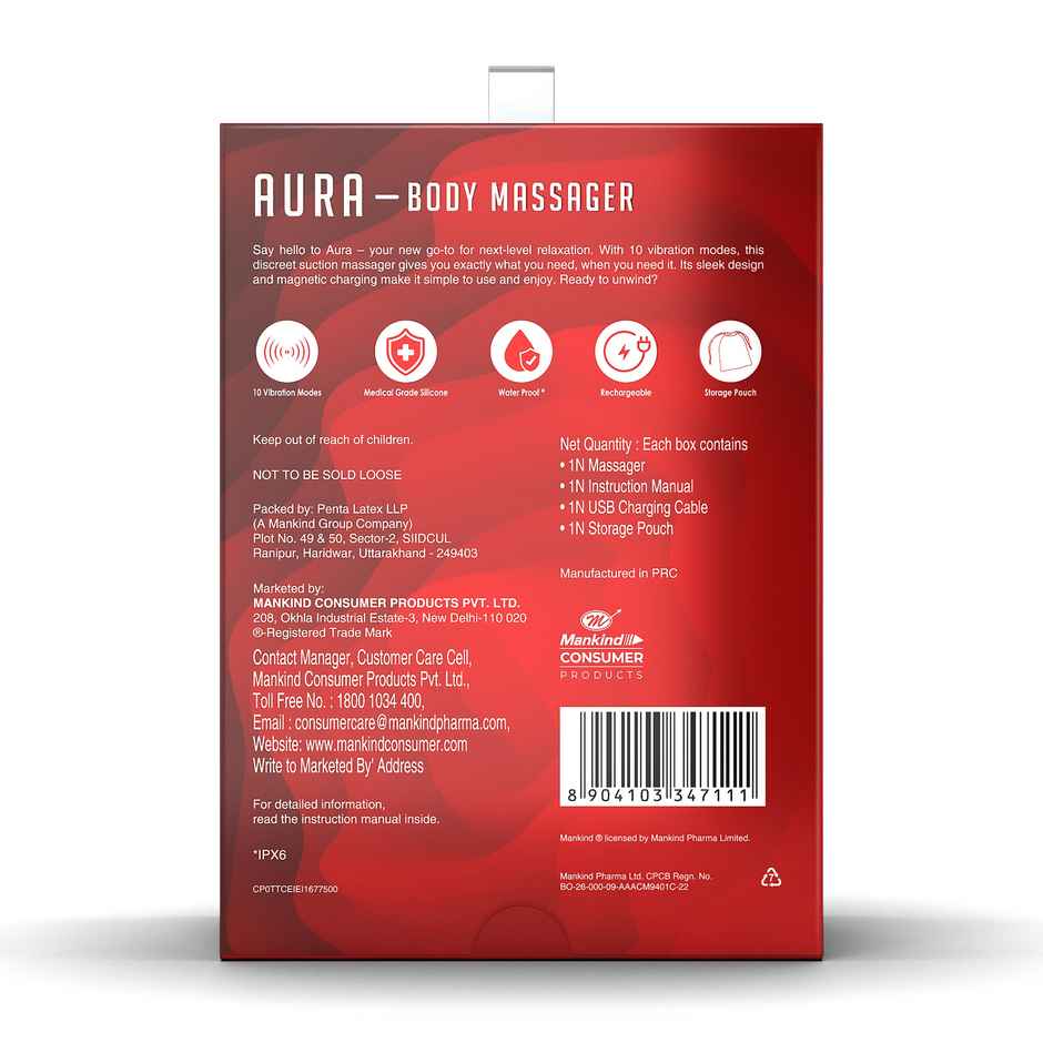 Manforce Epic Aura Massager | 10 Vibration Modes