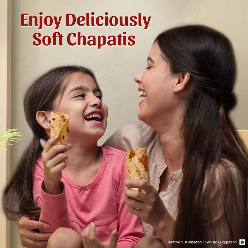 Aashirvaad High Fibre Atta with Multigrains | 3 Rotis fulfil 35% Daily Fibre