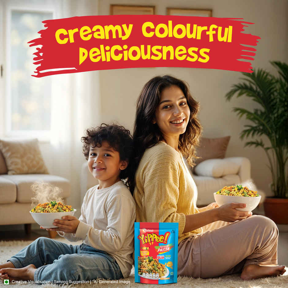 Sunfeast Yippee Tricolor Pasta Seasoning & Creamy Corn Combo